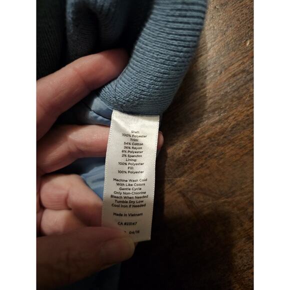 Talbots Quilted Puffer Vest Women's Size S Blue Preppy Outdoors - Picture 9 of 9